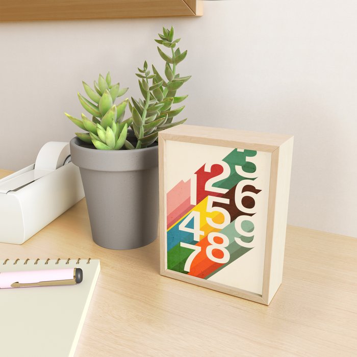 Retro Numbers Mini Art Print Gallery Image 2