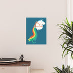 Fat Unicorn on Rainbow Jetpack Poster Gallery Image 2