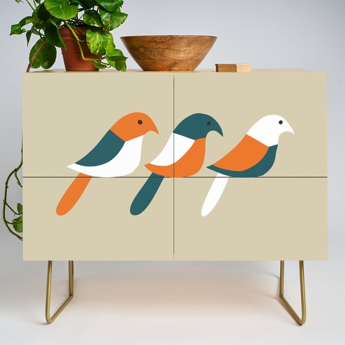 Birds on wire Credenza Gallery Image 1