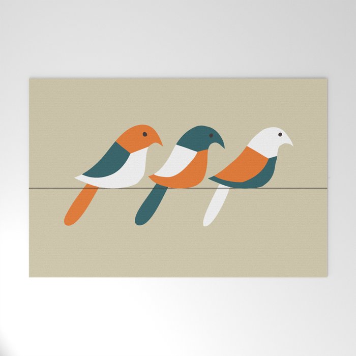 Birds on wire Welcome Mat Gallery Image 1