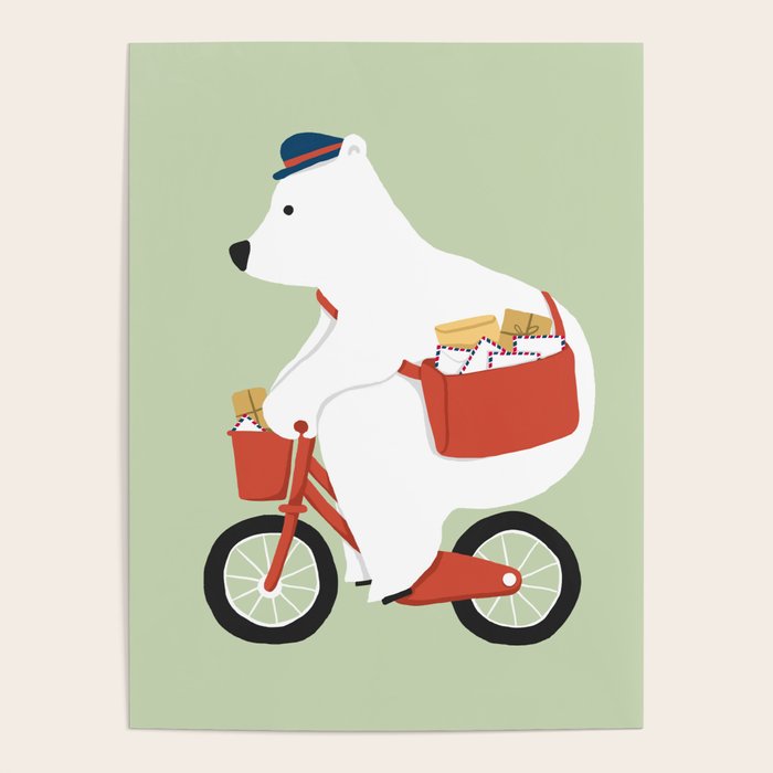 Polar bear postal express Poster Gallery Image 1