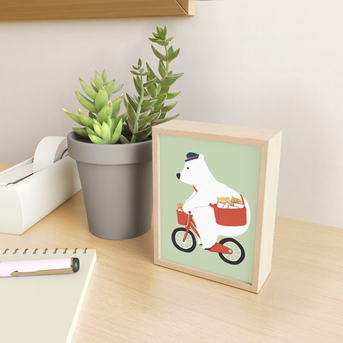 Polar bear postal express Mini Art Print Gallery Image 2