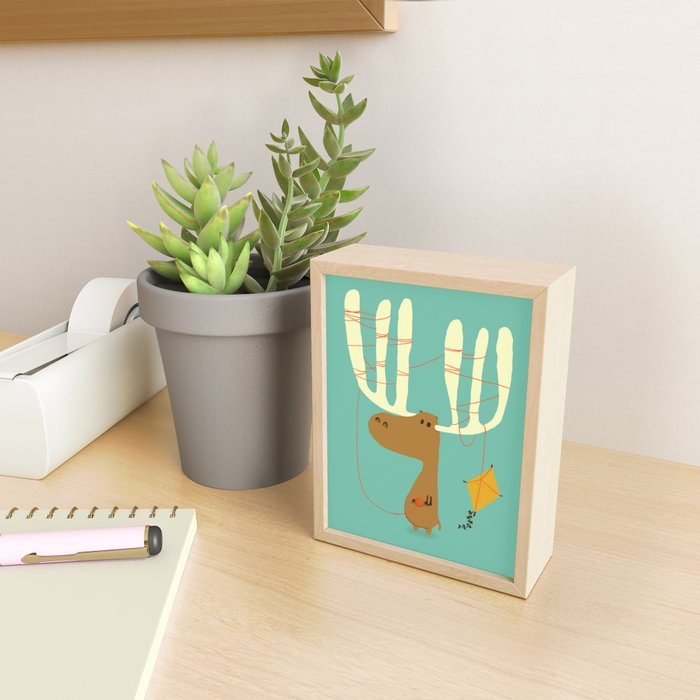 A moose ing Mini Art Print Gallery Image 2