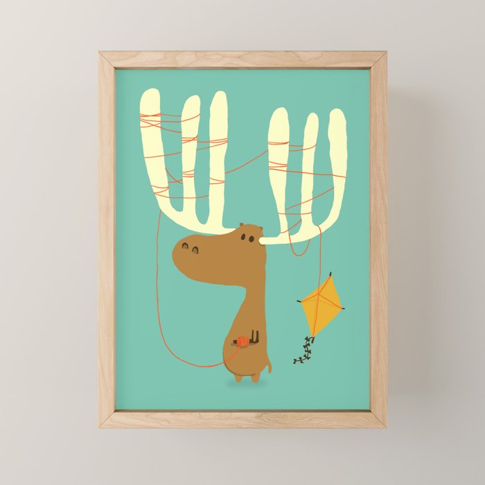 A moose ing Mini Art Print Gallery Image 1