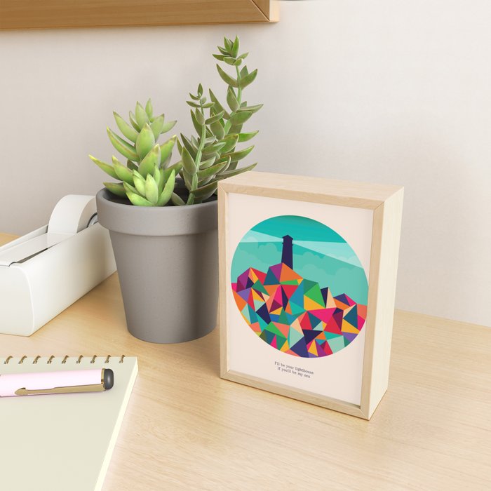 I'll be your lighthouse if you'll be my sea Mini Art Print Gallery Image 2