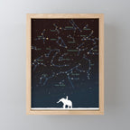 Falling star constellation Mini Art Print Gallery Image 1