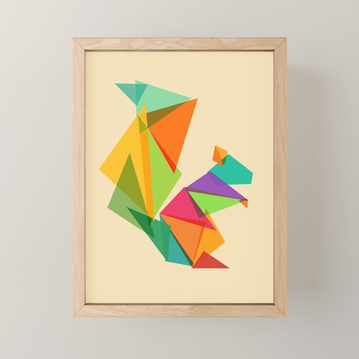 Fractal geometric Squirrel Mini Art Print Gallery Image 1