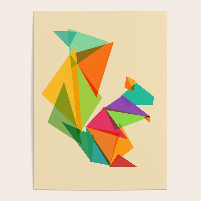 Fractal geometric Squirrel Poster Gallery Image 1