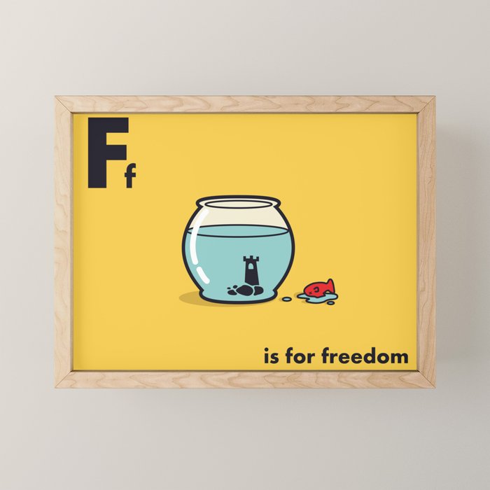 F is for freedom - the irony Mini Art Print Gallery Image 1