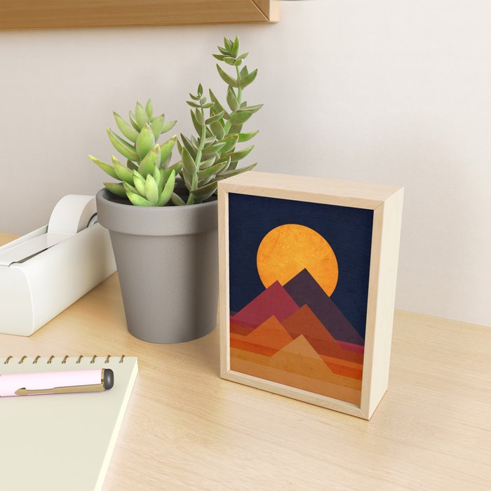 Full moon and pyramid Mini Art Print Gallery Image 2