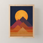 Full moon and pyramid Mini Art Print Gallery Image 1