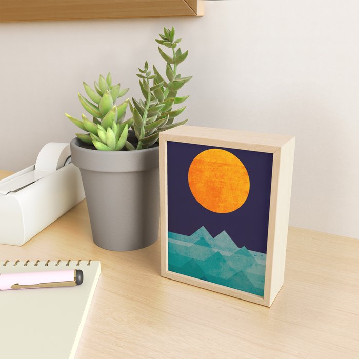 The ocean, the sea, the wave - night scene Mini Art Print Gallery Image 2