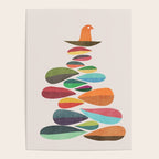 Bird nesting on top of pebbles hill Poster Gallery Image 4