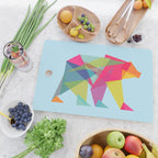 Fractal Bear - neon colorways Cutting Board Gallery Image 2