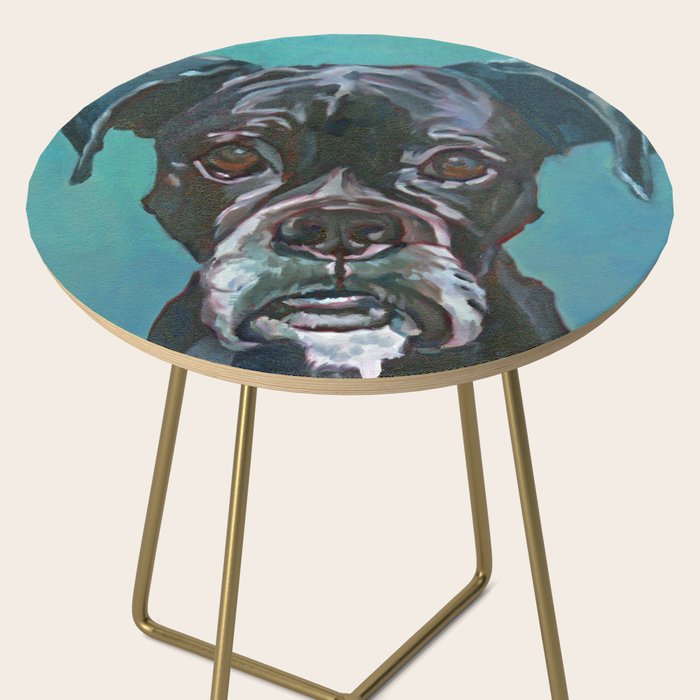Sable the Black Boxer Dog Side Table Gallery Image 2