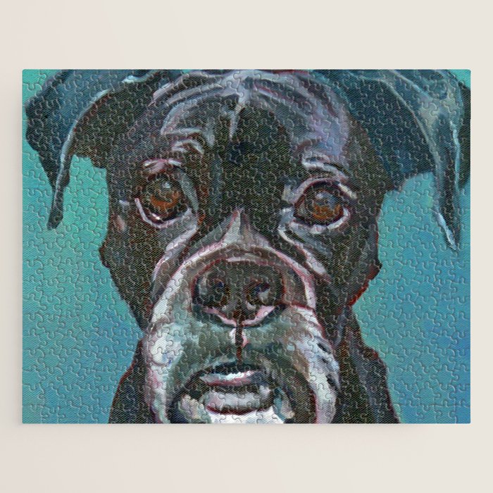 Sable the Black Boxer Dog Jigsaw Puzzle Gallery Image 1