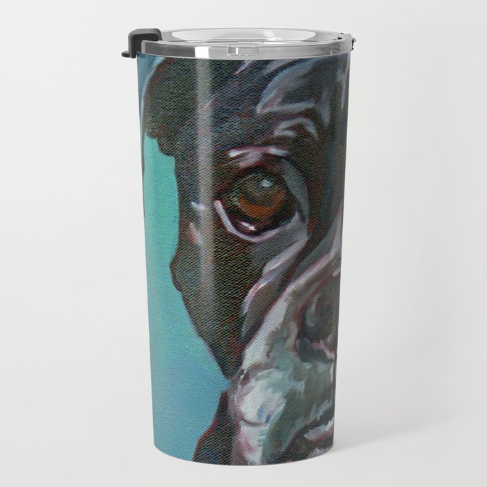 Sable the Black Boxer Dog Travel Mug Gallery Image 3