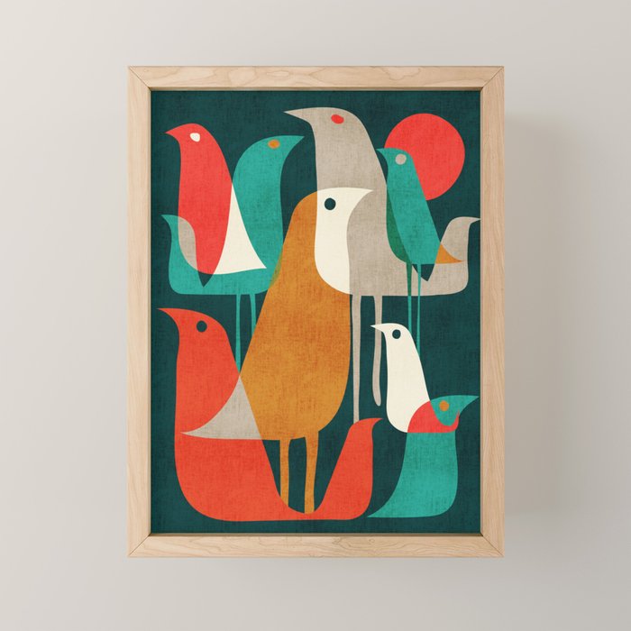 Flock of Birds Mini Art Print Gallery Image 1