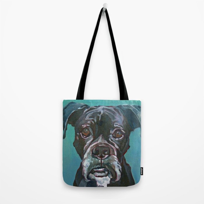 Sable the Black Boxer Dog Tote Bag Gallery Image 2