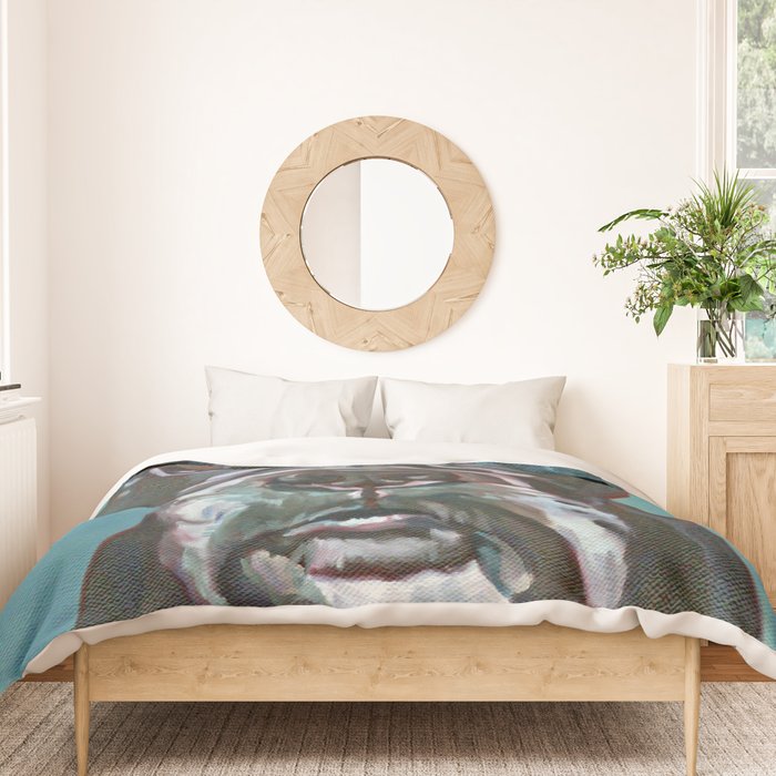Sable the Black Boxer Dog Duvet Cover Gallery Image 3