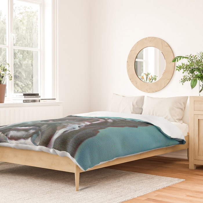 Sable the Black Boxer Dog Duvet Cover Gallery Image 2