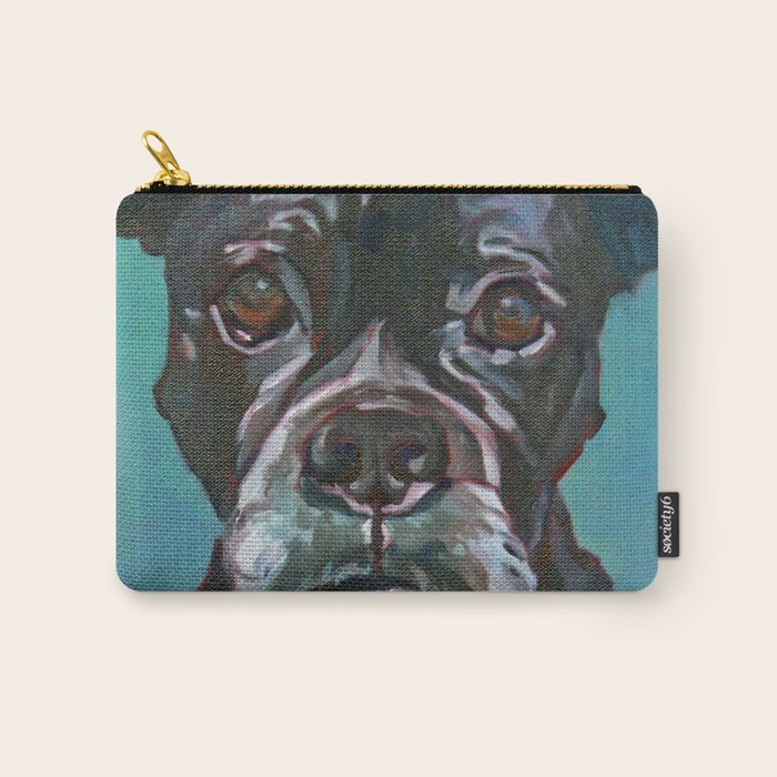 Sable the Black Boxer Dog Carry All Pouch Gallery Image 1