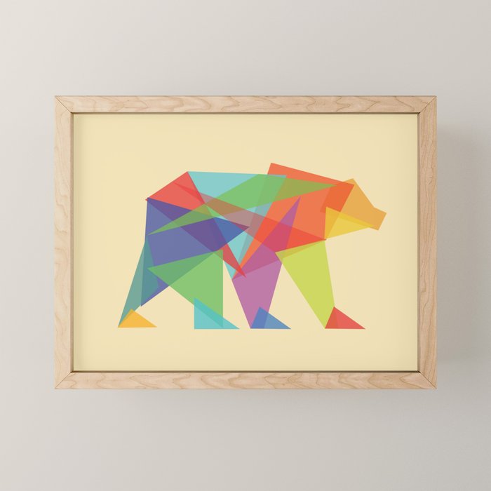 Fractal Geometric bear Mini Art Print Gallery Image 1
