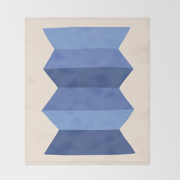 Geometric Vase - Blue Navy  Throw Blanket Gallery Image 2