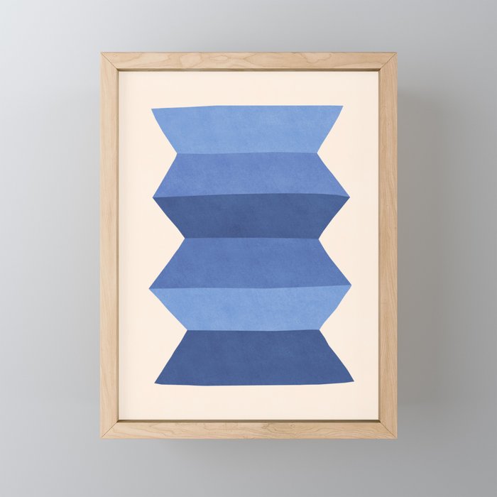 Geometric Vase - Blue Navy  Mini Art Print Gallery Image 1
