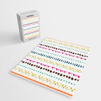 Modern colorful pink orange polka dots stripes patterns Jigsaw Puzzle Gallery Image 2