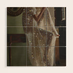 After Birthday Mood | girl | alone | sad | thinking | thoughts | morning | vintage | dress | glitter Wood Wall Art Gallery Image 1