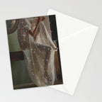 After Birthday Mood | girl | alone | sad | thinking | thoughts | morning | vintage | dress | glitter Stationery Card Gallery Image 2