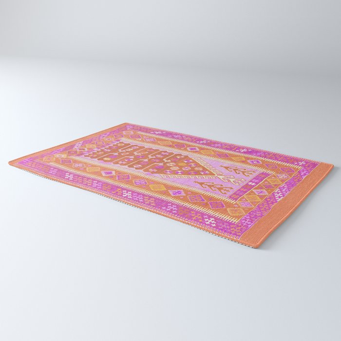 Persian Rug Orange and Pink Rug Gallery Image 3