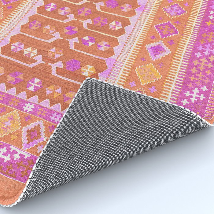 Persian Rug Orange and Pink Rug Gallery Image 4