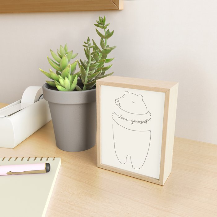 Love Yourself Bear Mini Art Print Gallery Image 2