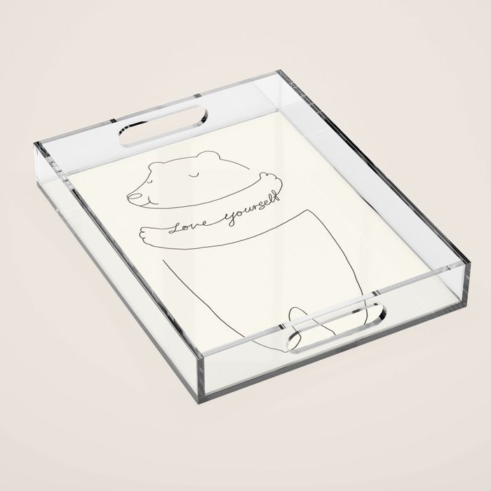 Love Yourself Bear Acrylic Tray Gallery Image 1