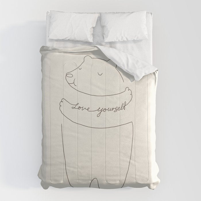 Love Yourself Bear Comforter Gallery Image 1