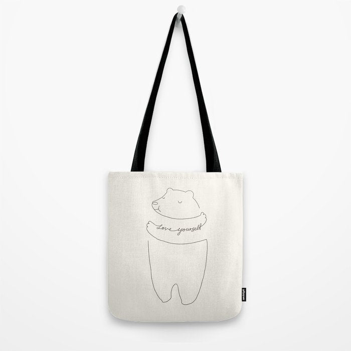 Love Yourself Bear Tote Bag Gallery Image 2