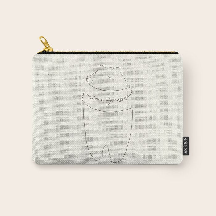 Love Yourself Bear Carry All Pouch Gallery Image 1