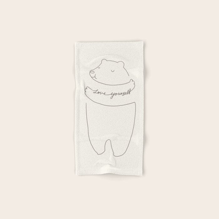 Love Yourself Bear Bath Towel Gallery Image 1