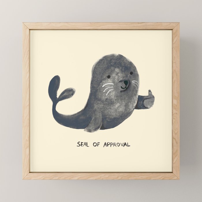 Seal Of Approval Mini Art Print Gallery Image 1