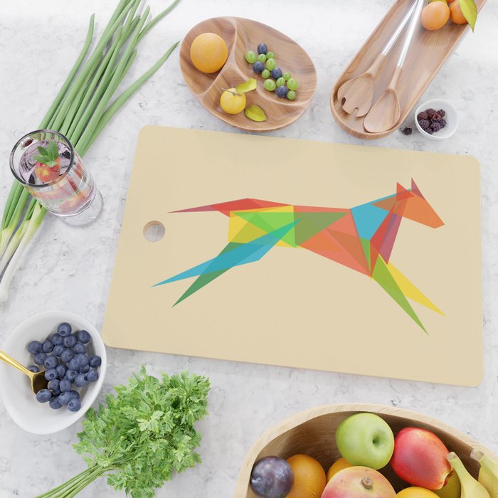 Fractal Geometric Dog Cutting Board Gallery Image 2