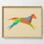 Fractal Geometric Dog Serving Tray Gallery Image 1