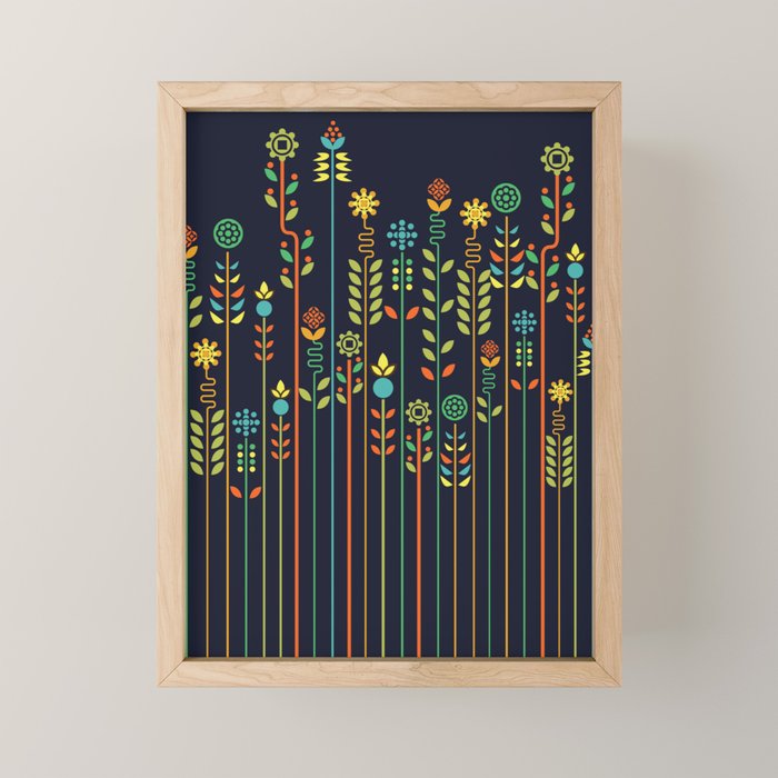 Overgrown flowers Mini Art Print Gallery Image 1