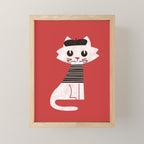 Mark the cat goes to Paris Mini Art Print Gallery Image 1