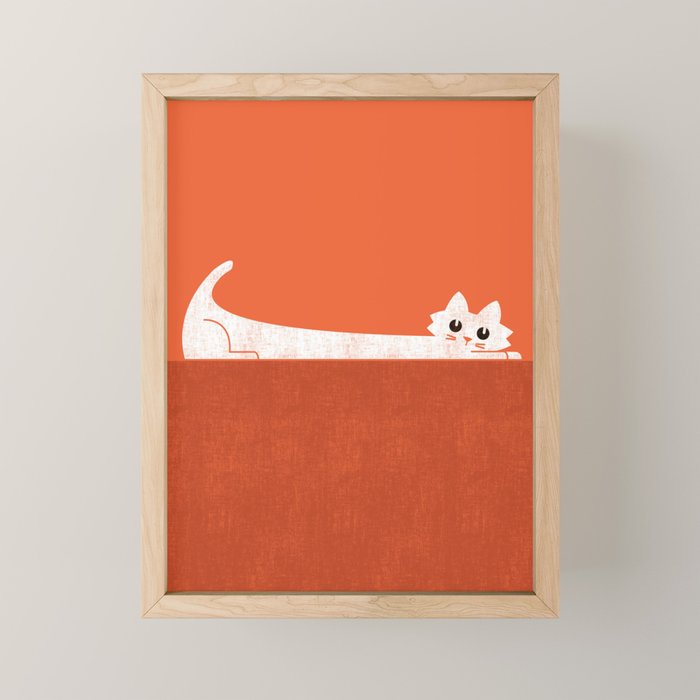 Mark's Superpower: cat Superstretch Mini Art Print Gallery Image 1