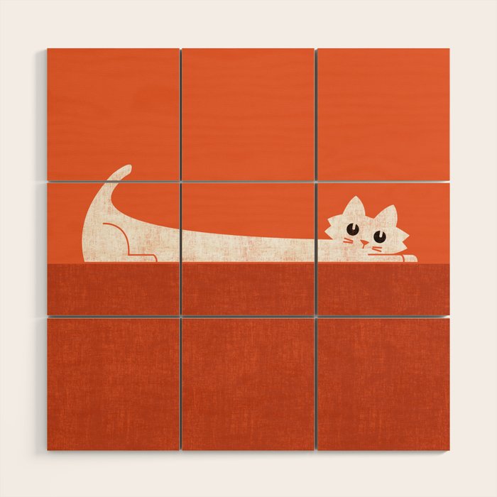 Mark's Superpower: cat Superstretch Wood Wall Art Gallery Image 1