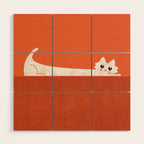 Mark's Superpower: cat Superstretch Wood Wall Art Gallery Image 1