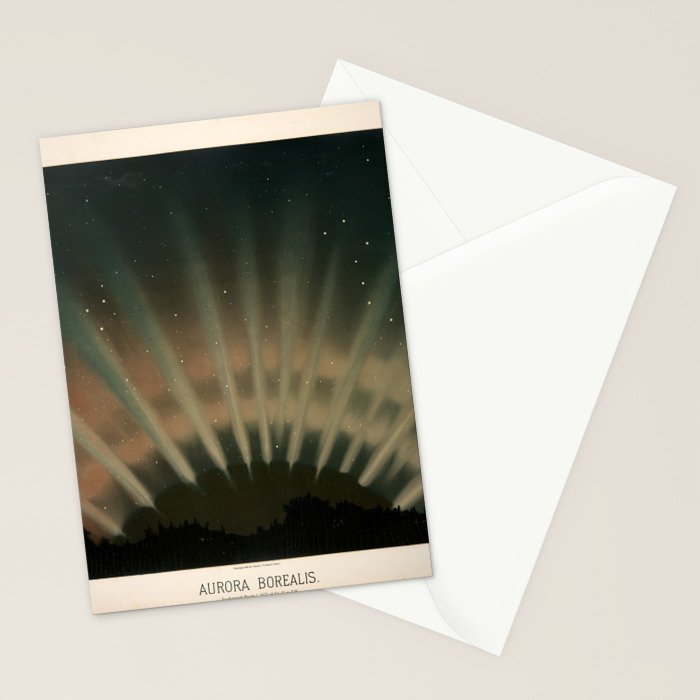 Aurora Borealis by Étienne Léopold Trouvelot (1872) Stationery Card Gallery Image 2