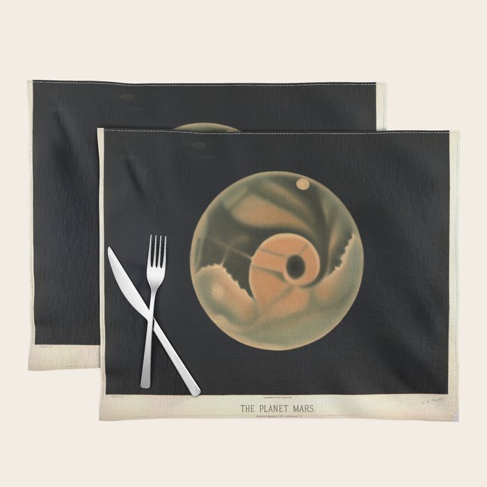 Mars by Étienne Léopold Trouvelot (1877) Placemat Gallery Image 1